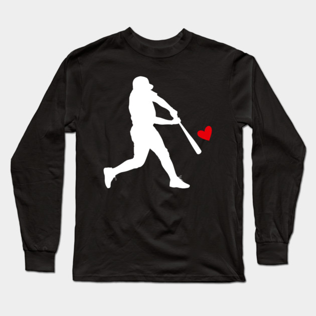 valentines-day-baseball Long Sleeve T-Shirt by Creatifly Graphic Tees