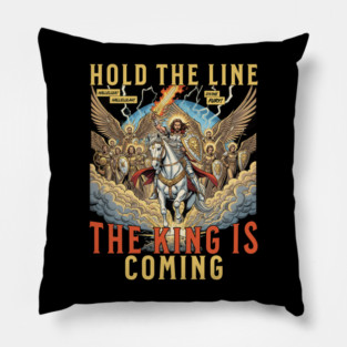 The Return of Jesus Christ Comic Book Sketch Style Pillow