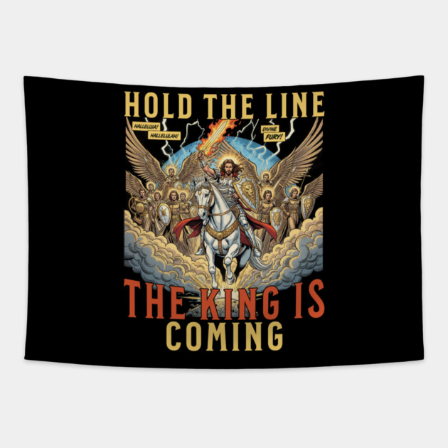 The Return of Jesus Christ Comic Book Sketch Style Tapestry by Joaddo