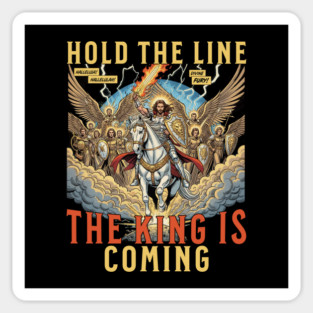 The Return of Jesus Christ Comic Book Sketch Style Magnet