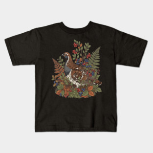 Hazel Grouse in Woodland Berries Kids T-Shirt