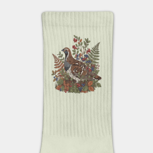 Hazel Grouse in Woodland Berries by BirdsnStuff