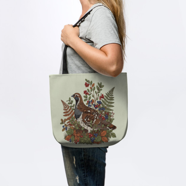 Hazel Grouse in Woodland Berries by BirdsnStuff