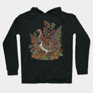 Hazel Grouse in Woodland Berries Hoodie