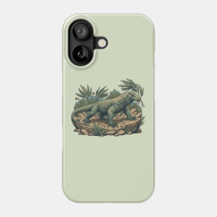 Komodo Dragon Among Island Foliage Phone Case