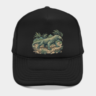 Komodo Dragon Among Island Foliage Hat