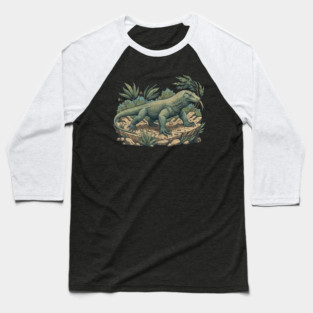 Komodo Dragon Among Island Foliage Baseball T-Shirt