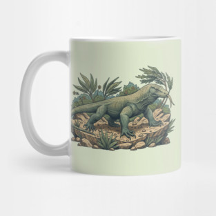 Komodo Dragon Among Island Foliage Mug