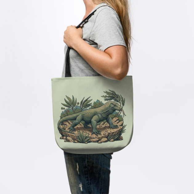 Komodo Dragon Among Island Foliage by BirdsnStuff