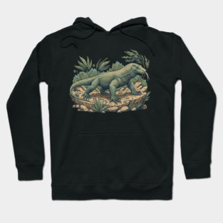 Komodo Dragon Among Island Foliage Hoodie