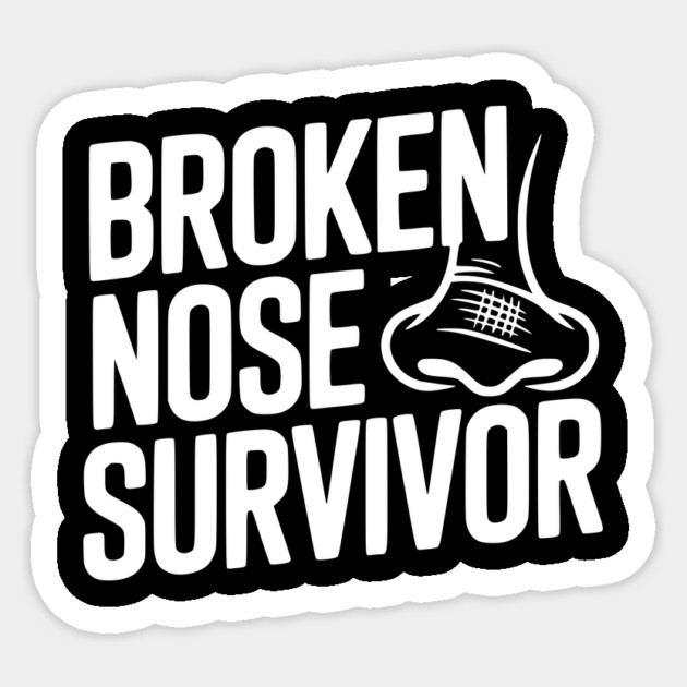 Broken Nose Survivor Sticker by Frank Ring
