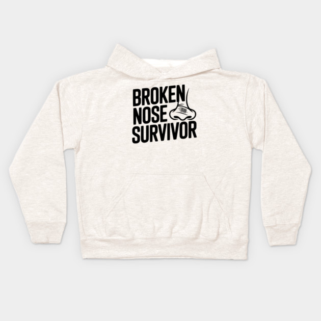 Broken Nose Survivor Kids Hoodie by Frank Ring