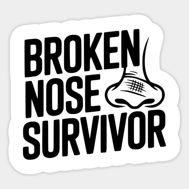 Broken Nose Survivor Sticker by Frank Ring