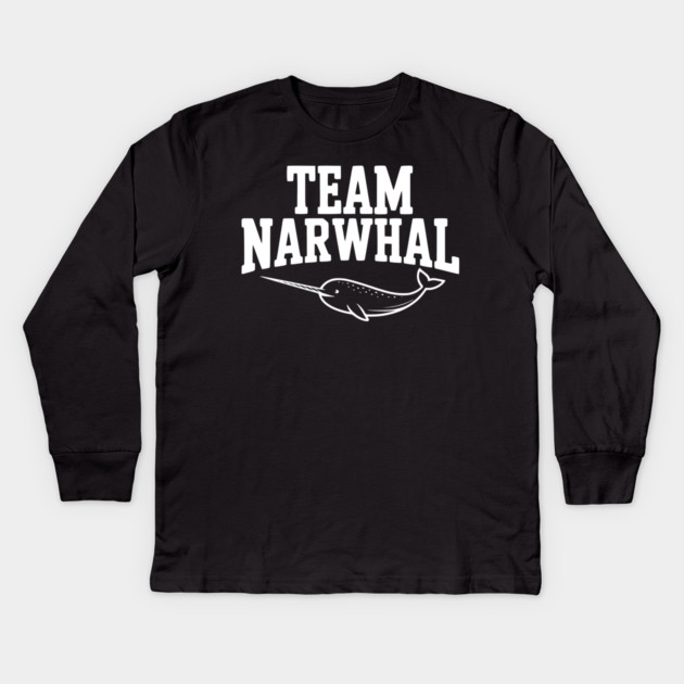 Team Narwhal Kids Long Sleeve T-Shirt by Frank Ring