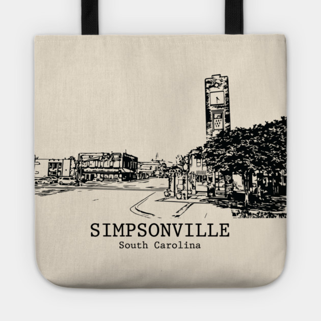 Simpsonville - South Carolina Tote by Lakeric