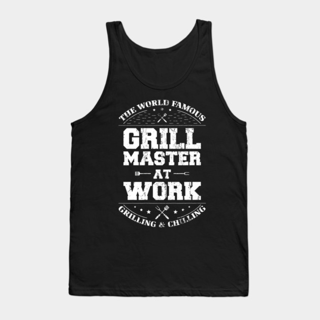 Funny Grill Master BBQ Chef Smoked Meat Lover Barbecue Tank Top by yangho
