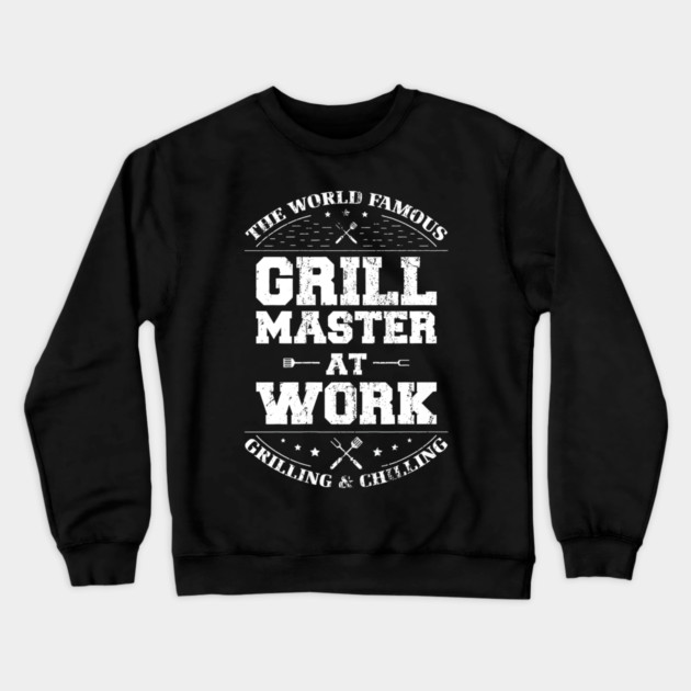 Funny Grill Master BBQ Chef Smoked Meat Lover Barbecue Crewneck Sweatshirt by yangho