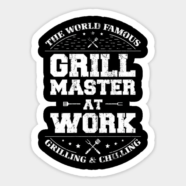 Funny Grill Master BBQ Chef Smoked Meat Lover Barbecue Magnet by yangho