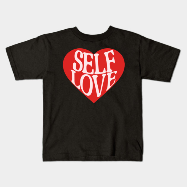 Self Love Cute Retro Design Kids T-Shirt by TurnEffect