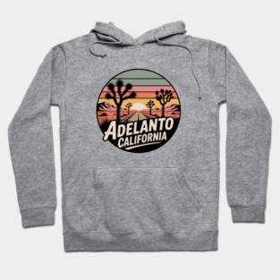 Adelanto California – Retrp Sunset Desert Hoodie