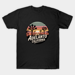 Adelanto California – Retrp Sunset Desert T-Shirt