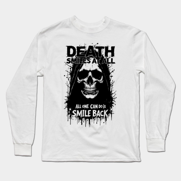 Memento Mori Skull Long Sleeve T-Shirt by Designed By Marty