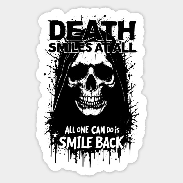 Memento Mori Skull Sticker by Designed By Marty