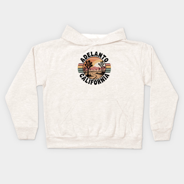 Adelanto-California Kids Hoodie by JessArty