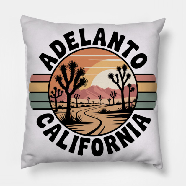 Adelanto-California Pillow by JessArty