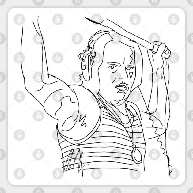 Boogie Nights: Boom-Boom Operator [Outline] Sticker by 51Deesigns