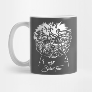 Funny Bichon Frise dog lover dog portrait Mug