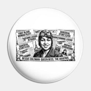 Bessie Coleman: Queen Bess, The Aviatrix Pin
