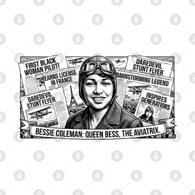 Bessie Coleman: Queen Bess, The Aviatrix by UrbanLifeApparel