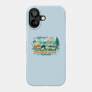 Relaxing at Delavan Lake Phone Case
