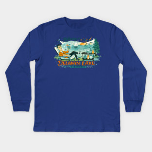 Relaxing at Delavan Lake Kids Long Sleeve T-Shirt