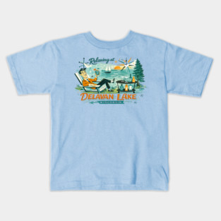 Relaxing at Delavan Lake Kids T-Shirt