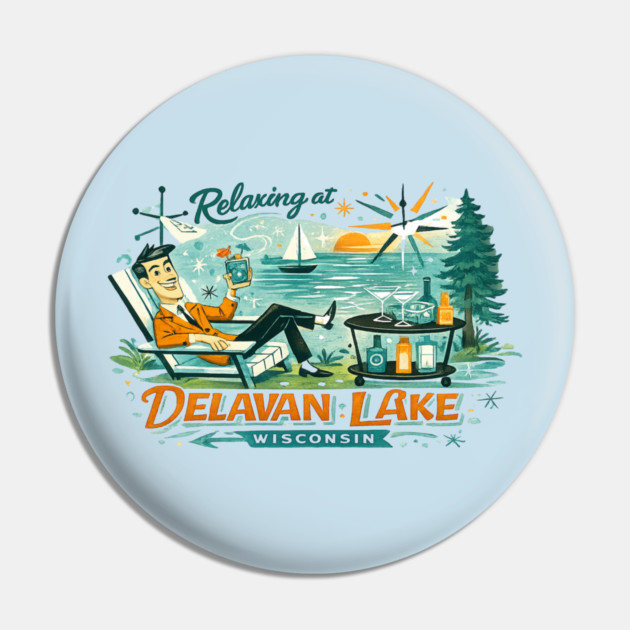 Relaxing at Delavan Lake Pin by CrazyGirl