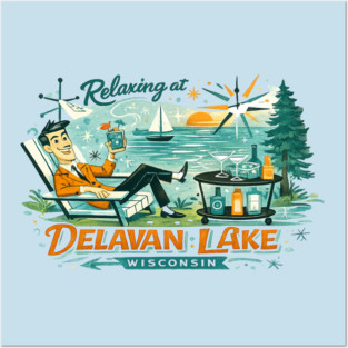 Relaxing at Delavan Lake Posters and Art