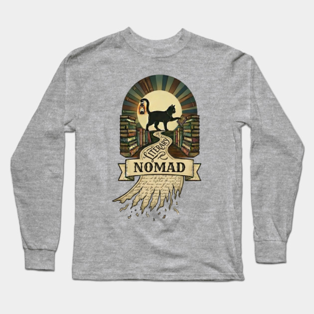 LITERARY NOMAD Long Sleeve T-Shirt by Cataura