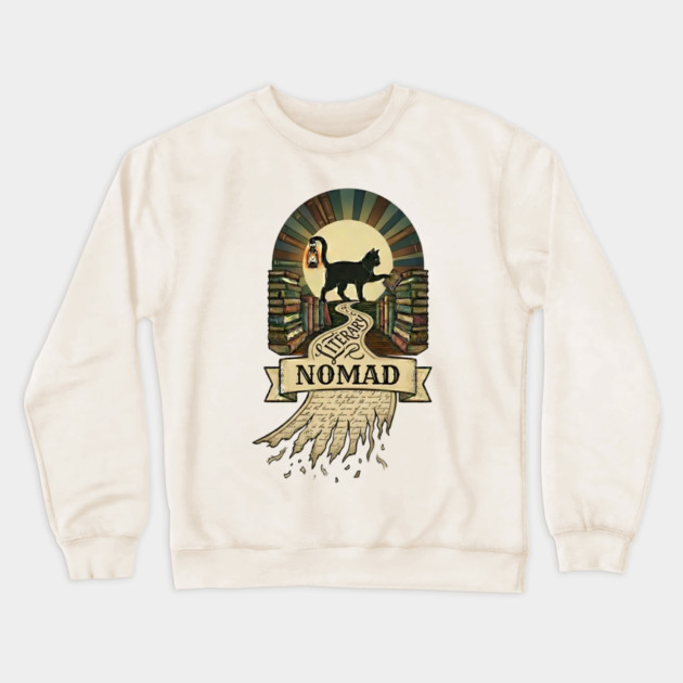 LITERARY NOMAD Crewneck Sweatshirt by Cataura