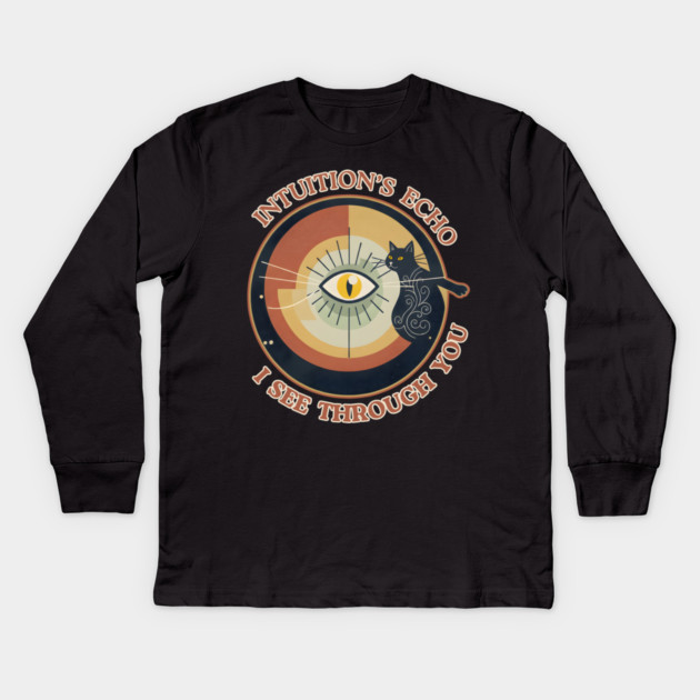 INTUITION'S ECHO : I SEE THROUGH YOU Kids Long Sleeve T-Shirt by Cataura