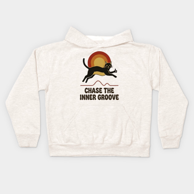CHASE THE INNER GROOVE Kids Hoodie by Cataura