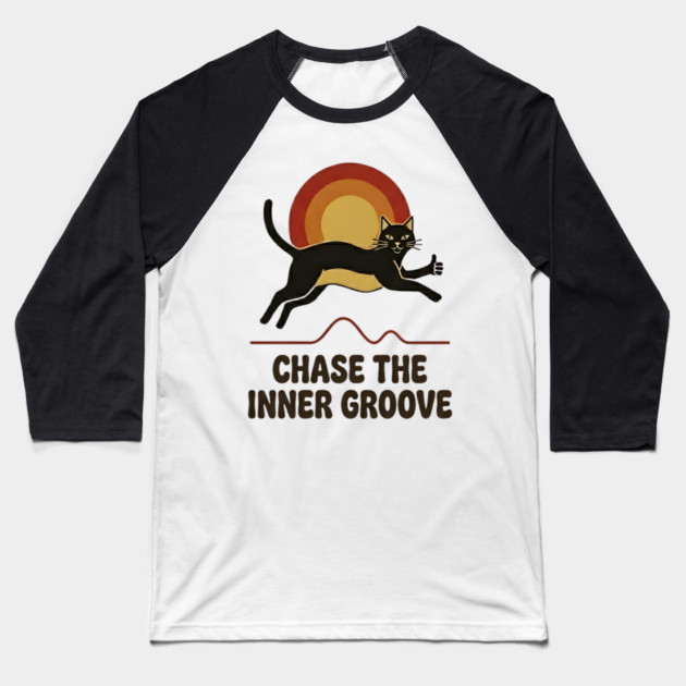 CHASE THE INNER GROOVE Baseball T-Shirt by Cataura