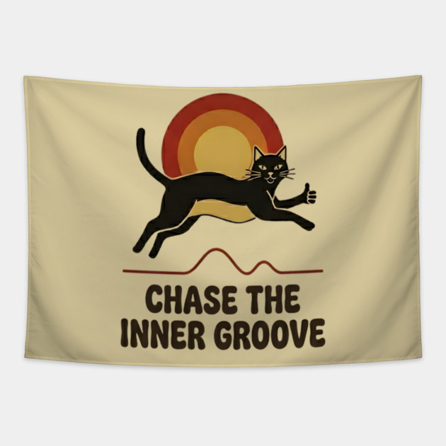 CHASE THE INNER GROOVE Tapestry by Cataura