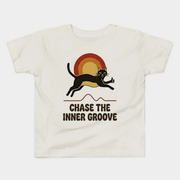 CHASE THE INNER GROOVE Kids T-Shirt by Cataura