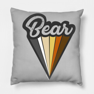 Gay Bear Pride Super Hero | Bear Chasers & Admirers | BearlyBrand Pillow
