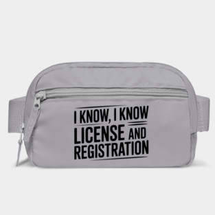 I Know I Know License and Registration Bag