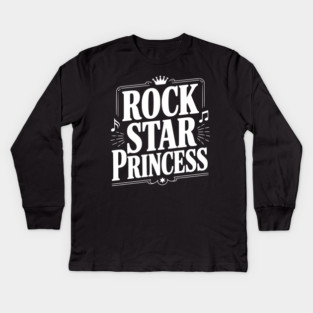 Rock Star Princess Kids Long Sleeve T-Shirt