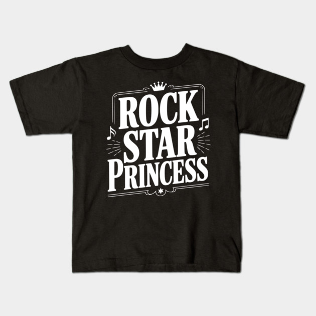 Rock Star Princess Kids T-Shirt by Frank Ring