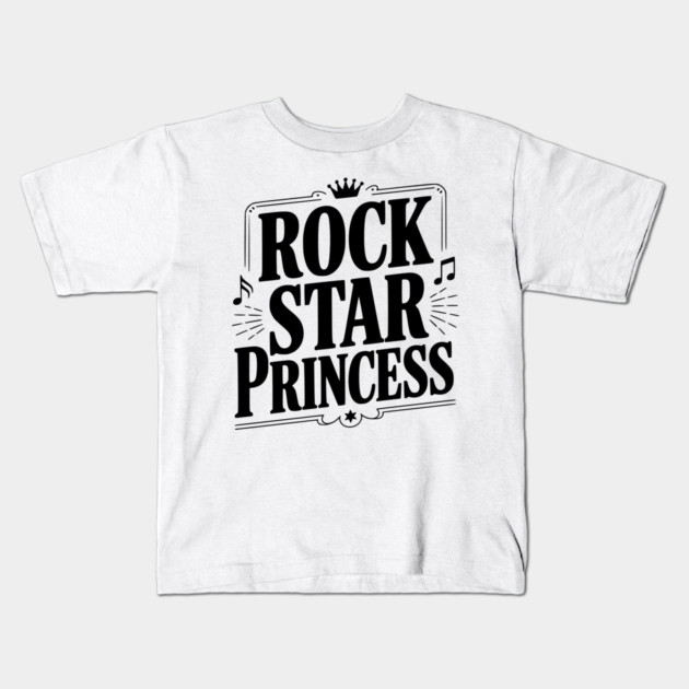 Rock Star Princess Kids T-Shirt by Frank Ring
